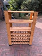 IKEA Wijnrek met 4 wijnplanken en 2 vlakke planken, gebeitst, Ophalen, Gebruikt, 25 flessen of meer, 75 cm of meer