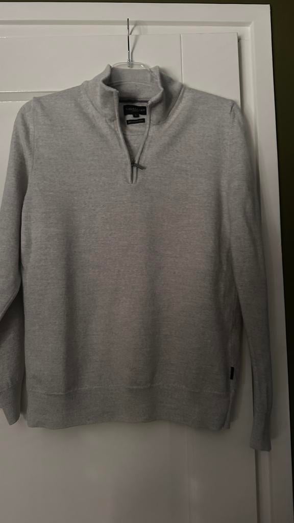 Cavallaro napoli trui met halve rits chréme, Kleding | Heren, Truien en Vesten, Ophalen of Verzenden, Zo goed als nieuw, Maat 52/54 (L)