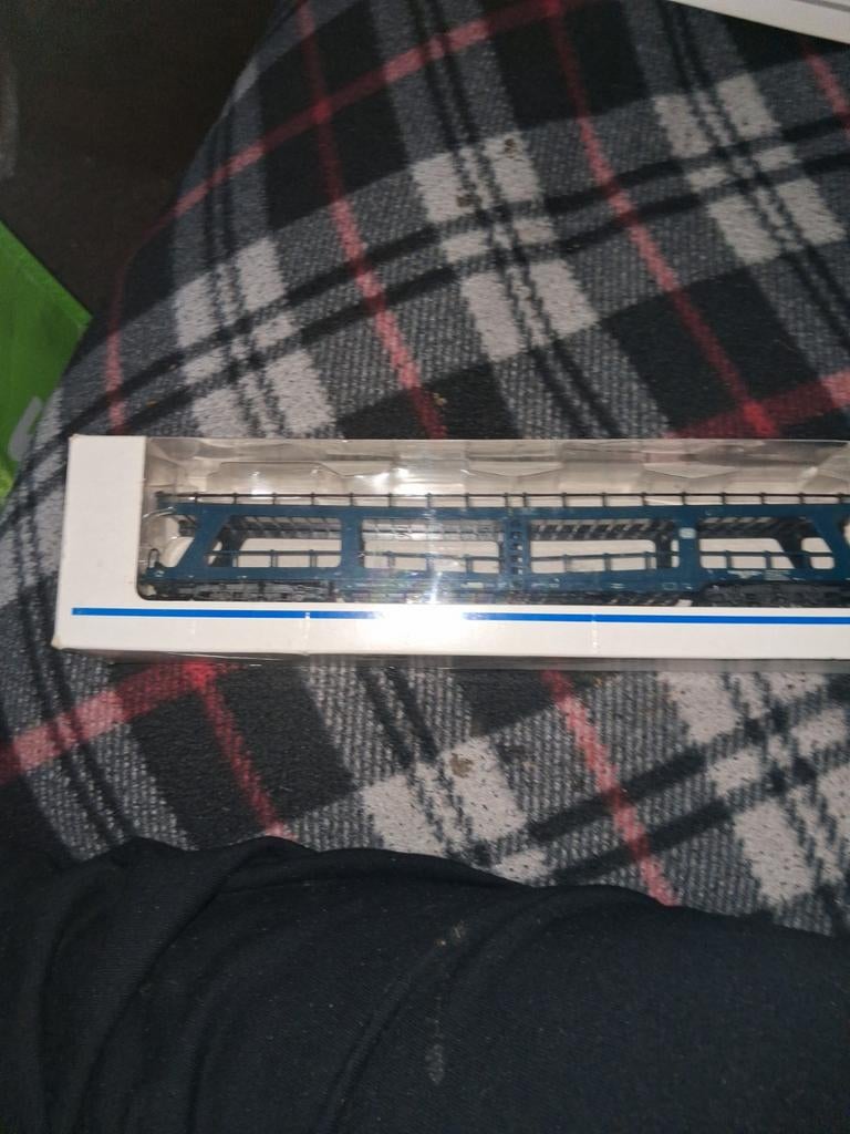 TE KOOP AUTOTRANSPORT BLAUW OVP, Hobby en Vrije tijd, Modeltreinen | H0, Ophalen of Verzenden, Wisselstroom, Wagon, Märklin