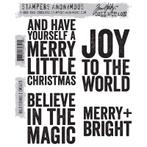 SA Tim Holtz AliExpress Clear Stamps Bold Tidings 2 #419, Verzenden, Nieuw, Clearstamp