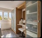 2x houten Ikea PAX kast matglazen deuren en wit interieur, Ophalen, 50 tot 75 cm, 50 tot 100 cm, Minder dan 100 cm