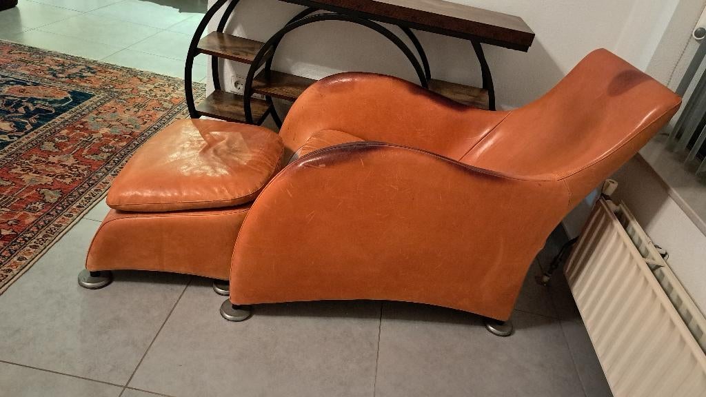 Relax Stoel, Ophalen, Gebruikt, Bruin, Leer