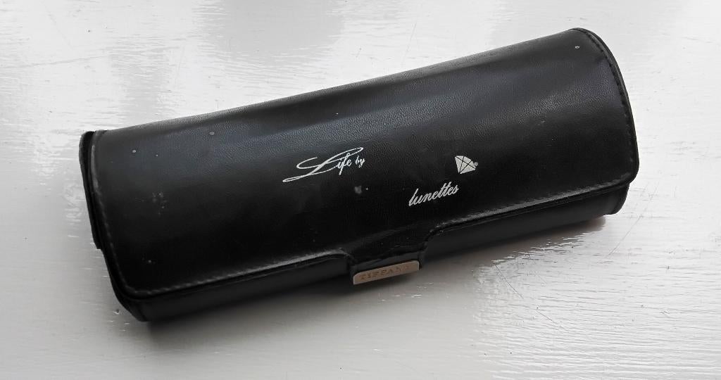 Originele vintage Tiffany brillenkoker - met drukknoopsluit, Ophalen of Verzenden, Gebruikt, Overige merken