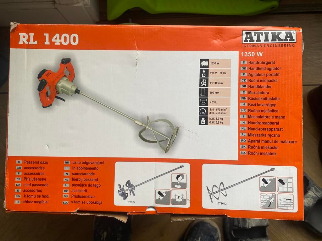 Cement mortel verf mixer, Doe-het-zelf en Verbouw, Gereedschap | Overige machines, Ophalen of Verzenden, Nieuw