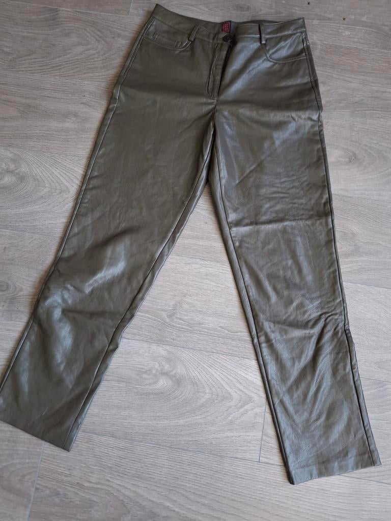 Maat 40 merk stefanel leather look, Maat 38/40 (M), Zwart, Ophalen of Verzenden, Zo goed als nieuw