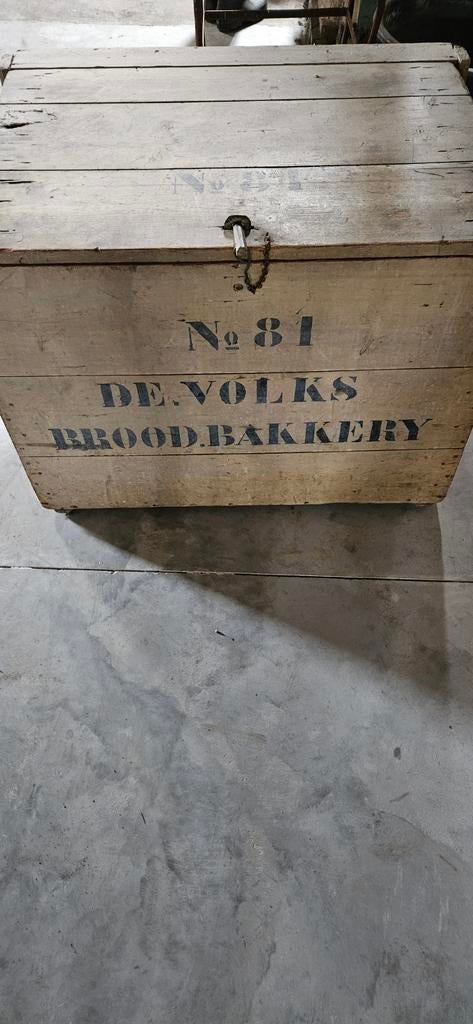 Vintage houten kist, Ophalen, Gebruikt, 50 tot 100 cm, 50 tot 75 cm