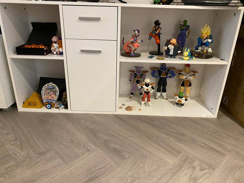 Witte MDF Kast met Lade en deurtje en Open Vakken, Huis en Inrichting, Kasten | Overige, Ophalen, Zo goed als nieuw