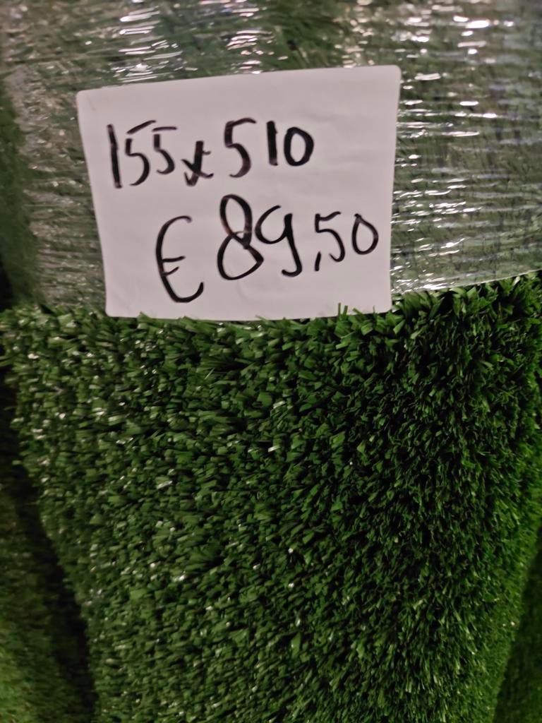 Coupon kunstgras 510 x 155 grove sprietjes, Tuin en Terras, Gras en Kunstgras, Ophalen