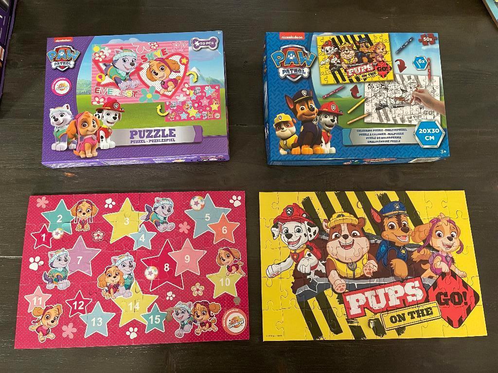 2 x puzzel paw patrol Kado verjaardag, Ophalen, 10 tot 50 stukjes, Zo goed als nieuw
