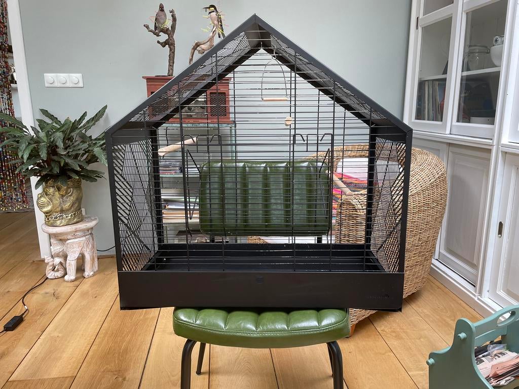 Zwarte vogelkooi (Beeztees), Dieren en Toebehoren, Ophalen, Gebruikt, Metaal, Vogelkooi