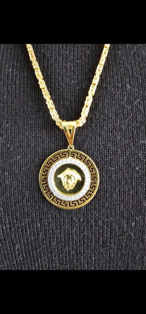Mooie Versace (Medusa) hanger 14 karaats Goud, Ophalen of Verzenden, Zo goed als nieuw, Goud, Goud