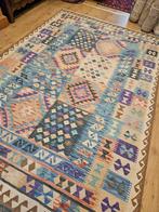 Handgeweven oosterse wollen kelim 295x195, Info@SlatsAntiek.nl, 150 tot 200 cm, Vof Slats Antiek, Ophalen of Verzenden