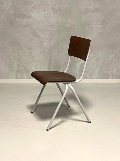 Retro eettafelstoel nieuw V-frame eetkamerstoel schoolstoel, Huis en Inrichting, Stoelen, Nieuw, Eén, Hout, Metaal, Bruin, Ophalen of Verzenden