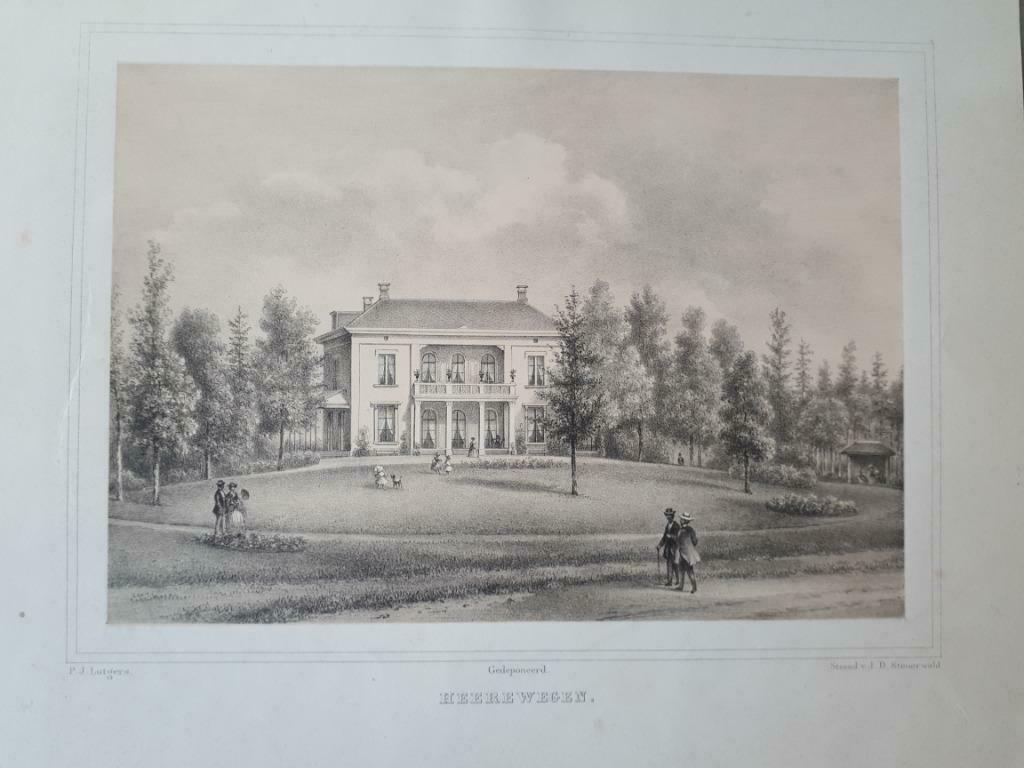 07/ Zeist Heerenwegen Buitenplaats Litho  Zeldzaam 1833, Ophalen of Verzenden