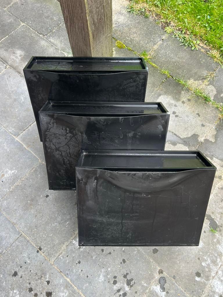 Ikea trones zwart 3x, Tuin en Terras, Bloembakken en Plantenbakken, Ophalen, Kunststof, Minder dan 30 cm, Rond