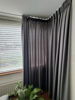 Veneta Gordijnset Grijs – Maatwerk – Totaal 8.67m breed, Ophalen, 200 cm of meer, Zo goed als nieuw, 200 cm of meer