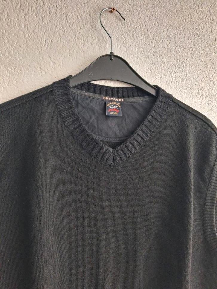 Paul & Shark Bretagne V-hals Vest Zwart 4XL, Kleding | Heren, Truien en Vesten, Zo goed als nieuw, Overige maten, Zwart, Ophalen of Verzenden