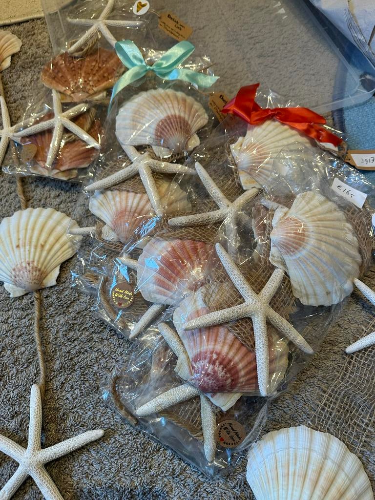 Opheffingsuitverkoop: Handgemaakte schelpen decoraties, Huis en Inrichting, Ophalen of Verzenden, Nieuw
