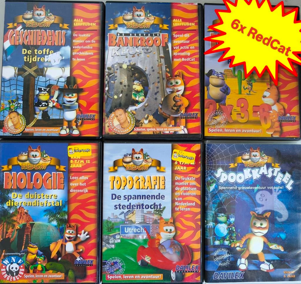 Collectie PC Games: 6x RedCat Windows 98 / 95, Ophalen of Verzenden