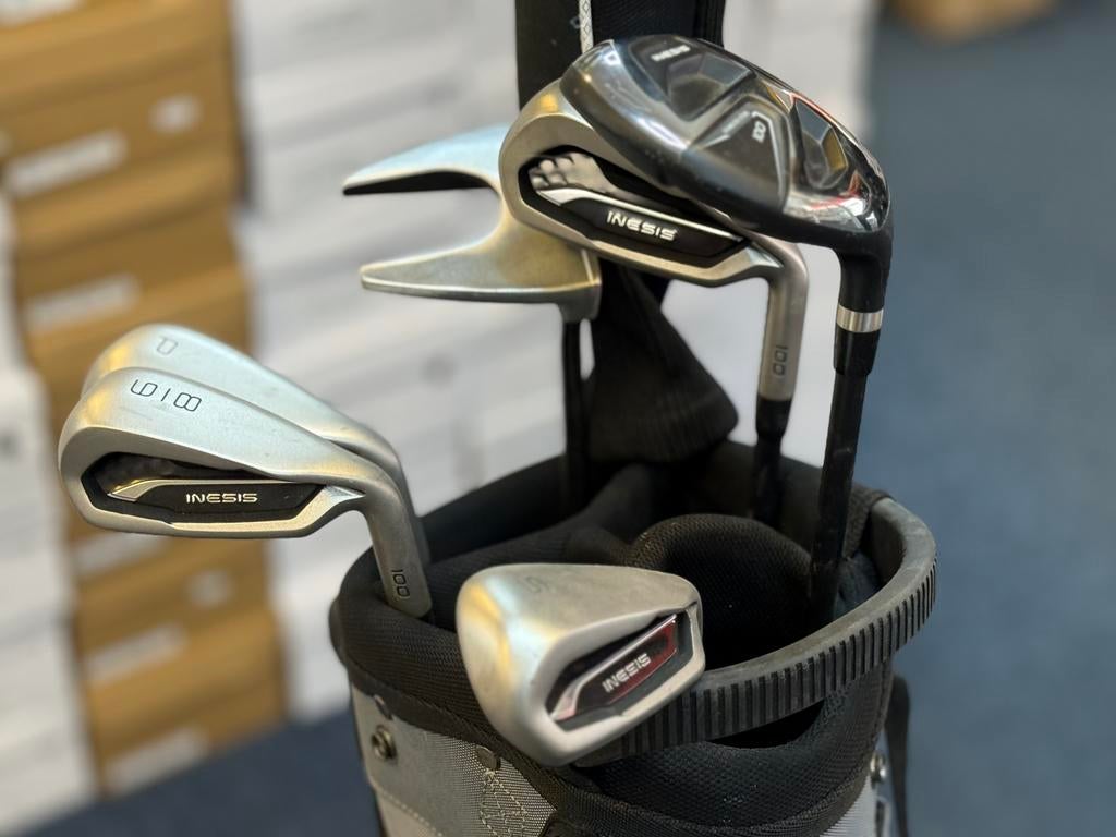 Inesis golfset + tas (6 clubs) zo goed als nieuw, Ophalen, Zo goed als nieuw, Set, Overige merken
