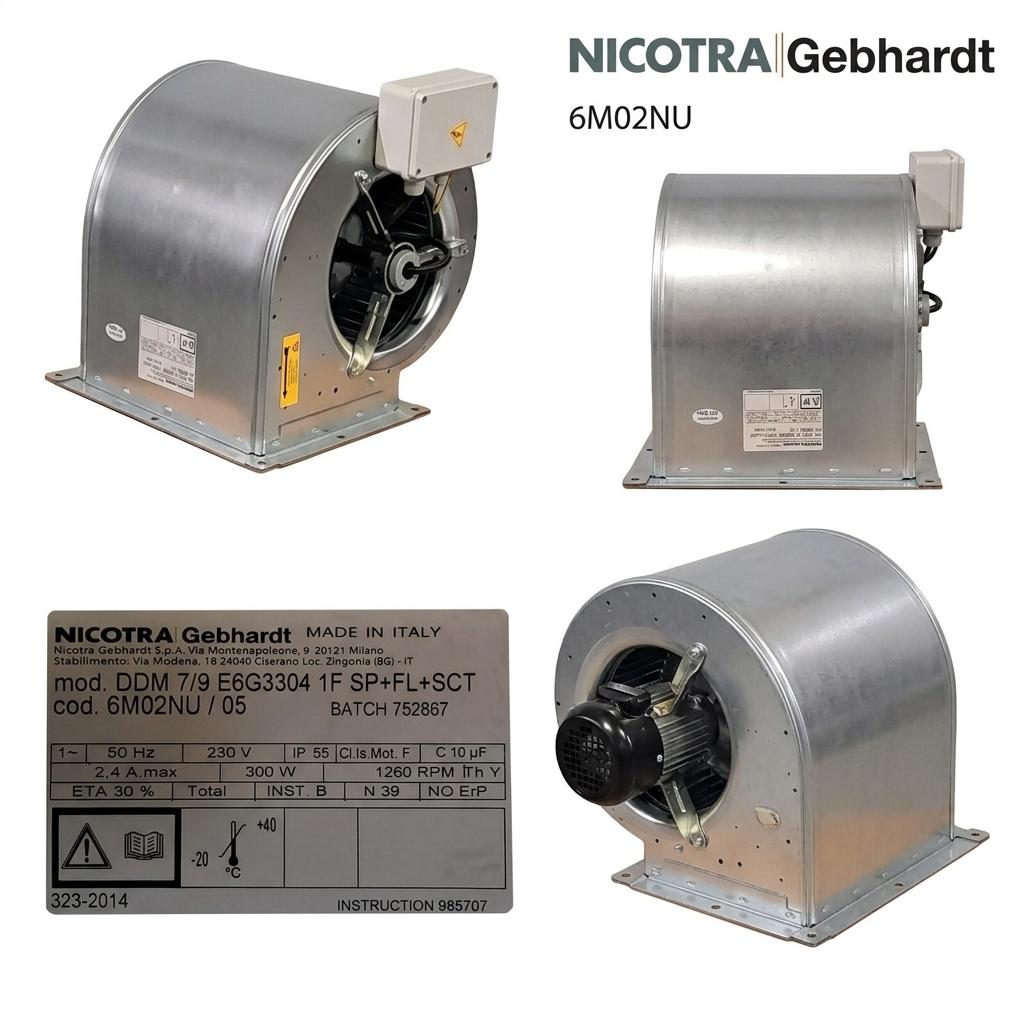 Centrifugaalventilator Nicotra Gebhardt DDM 7/9 E6G3304, Doe-het-zelf en Verbouw, Ventilatie en Afzuiging, Ophalen of Verzenden