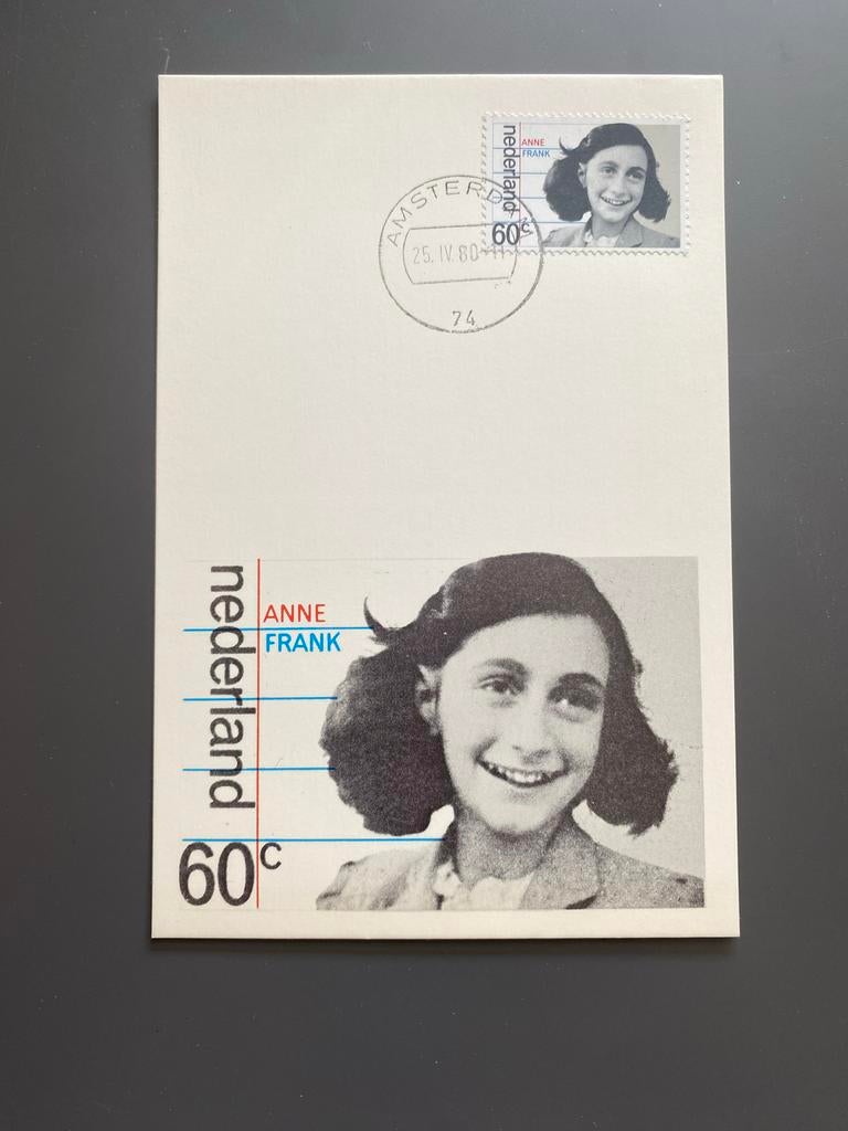Maximumkaart onbeschreven. Anne Frank., Ophalen of Verzenden, Overige typen