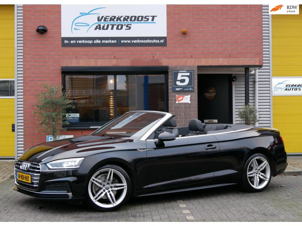 Audi A5 Cabriolet 2.0 TFSI S-line Pro Line Plus.facelift. na, Auto's, Gebruikt, 4 stoelen, Bluetooth, Zwart