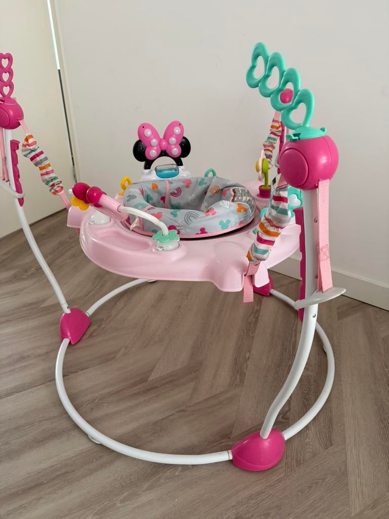 Baby Jumper Minnie Mouse, Gebruikt, Verstelbaar, Wipstoel, Ophalen
