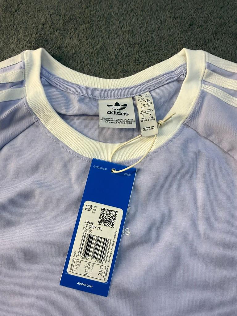 Nieuw Adidas T-shirt met labels, maat XXL, Cc, Cc, Paars, Maat 46/48 (XL) of groter