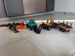 JCB tractor en Bruder laadwagen met boomstammen en accoires, Kinderen en Baby's, Speelgoed | Speelgoedvoertuigen, Ophalen of Verzenden