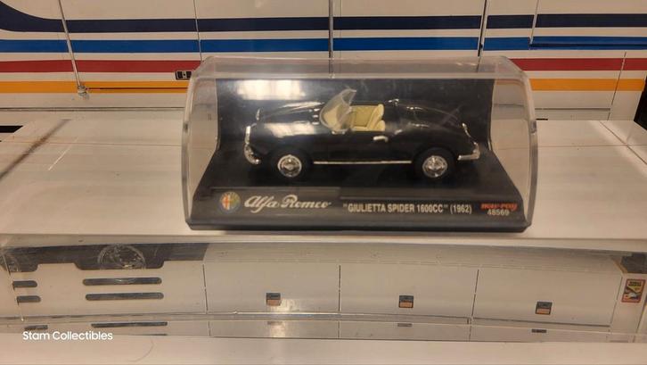 New Ray Alfa Romeo Giulietta Spider 1600cc Black - 1962, Hobby en Vrije tijd, Modelauto's | 1:43, Zo goed als nieuw, Auto, Overige merken