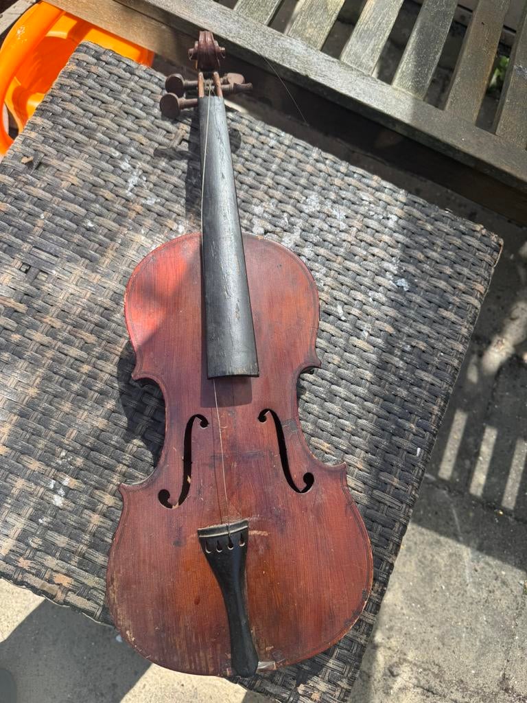 Antieke viool in slechte staat !!, Ophalen of Verzenden, Gebruikt, 4/4-viool, Viool