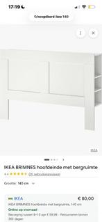 Hoofdbord Ikea, Huis en Inrichting, Ophalen, Wit, Tweepersoons, Zo goed als nieuw