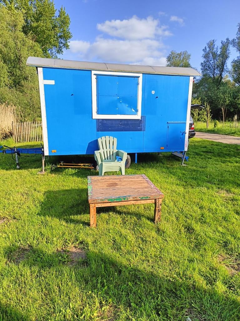 Schaftkeet met kenteken, omgebouwd tot tiny house, Doe-het-zelf en Verbouw, Bouwketen en Schaftketen, Ophalen