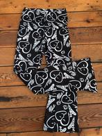 Mooie damesbroek met print - Maat S, Kleding | Dames, Zwart, Ophalen of Verzenden, Zo goed als nieuw, Maat 36 (S)