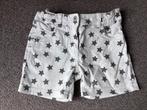 Jeans korte broek meisje wit met sterren, Kinderen en Baby's, Kinderkleding | Maat 116, Ophalen of Verzenden, Gebruikt, Meisje