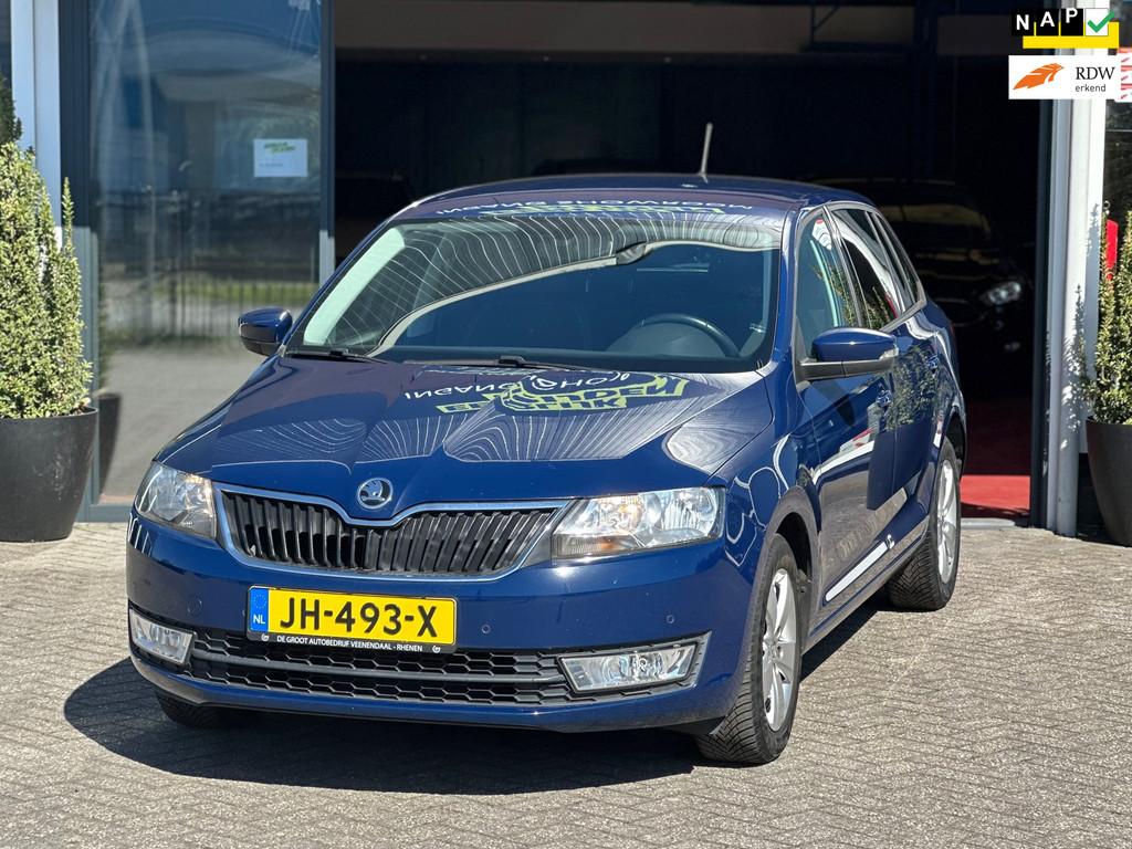Skoda Rapid Spaceback 1.2 TSI Greentech JOY - Dealer Onderho, Auto's, Skoda, Voorwielaandrijving, Gebruikt, Blauw, Alcantara