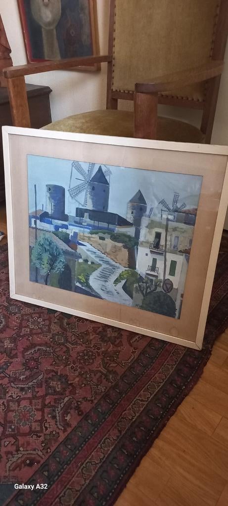 Landschap Spanje-Renee Smeets ( Eindhoven 1905-1976 ), Antiek en Kunst, Kunst | Schilderijen | Klassiek, Ophalen of Verzenden