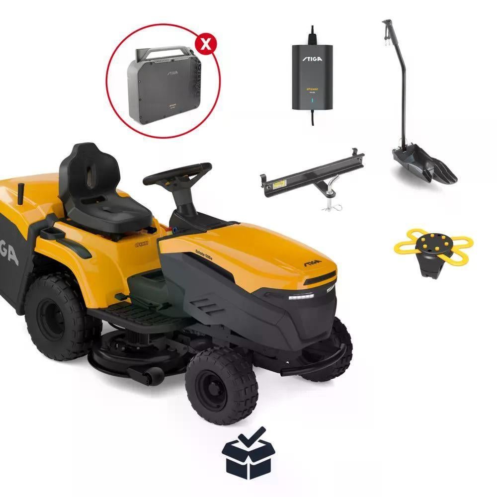 Stiga ESTATE 384e accu zitmaaier, Tuin en Terras, Zitmaaiers, Lange Dreef 11, Nieuw, Ophalen of Verzenden, Opvangbak