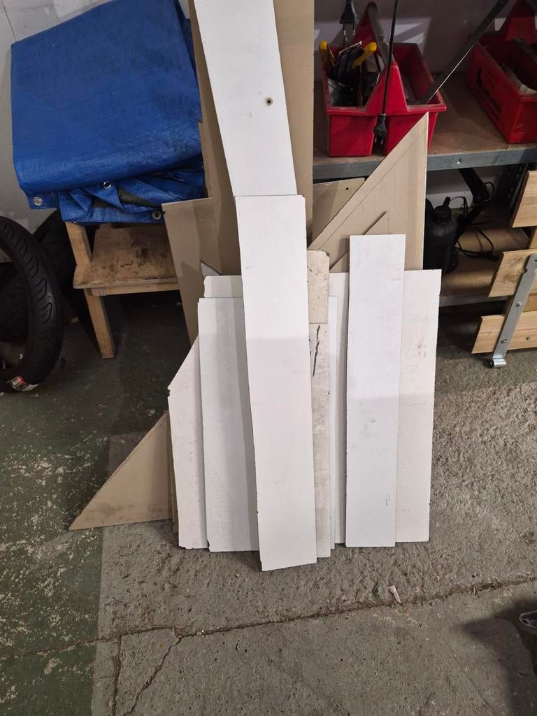 Verschillende stukken Trespa platen, Doe-het-zelf en Verbouw, Gebruikt, Minder dan 25 mm, Overige typen, Ophalen of Verzenden