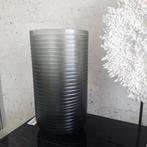 Mat glazen windlicht vaas grijs Light & Living groot!, Ophalen, Nieuw, X, X