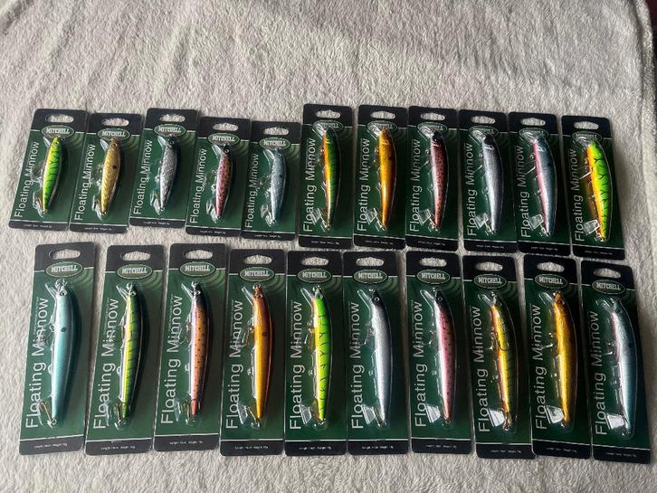 adv 918 / NIEUW mixset 21 blisters kunstaas MITCHELL, Watersport en Boten, Hengelsport | Roofvissen, Nieuw, Overige typen, Ophalen of Verzenden