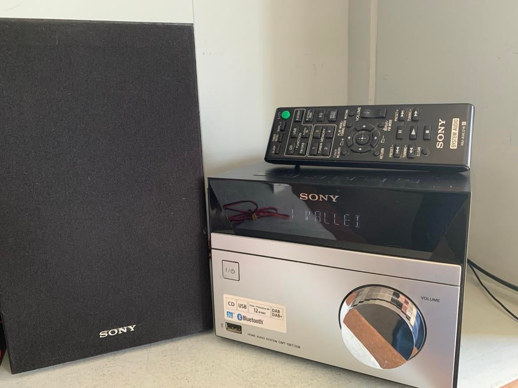 Sony CMT-SBT20B - DAB - Bluetooth + Speakers en AB origin, Gebruikt, Ophalen of Verzenden, Microset, Sony