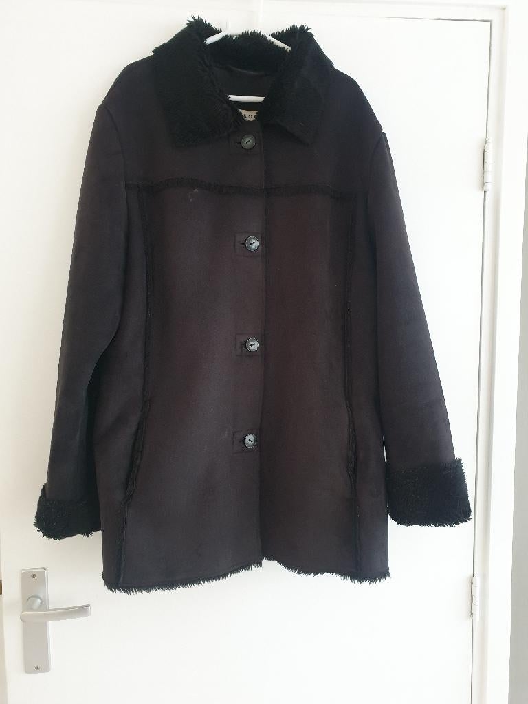 Een stoffen lammy jas (wasbaar) bijenkorf maat 44, Ophalen of Verzenden, Zo goed als nieuw, Maat 42/44 (L), Bruin