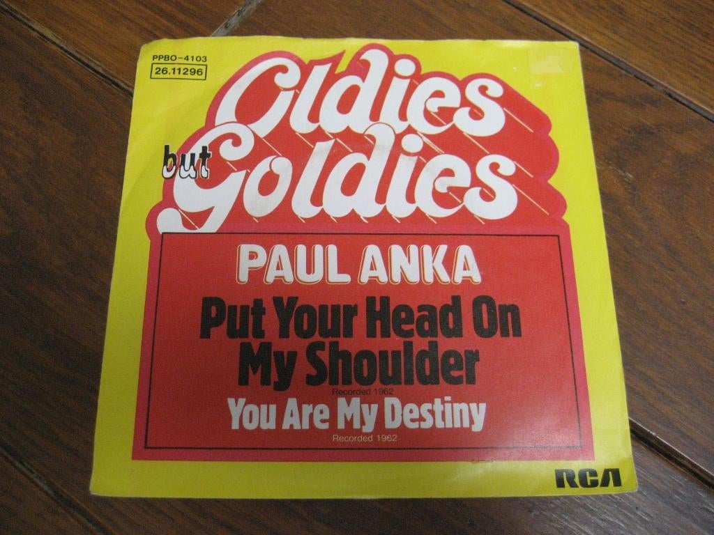 paul anka, Gebruikt, Voor 1960, 7 inch, Single