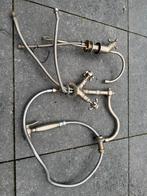 nostalgische keukenkraan driedelig nikkel mat, Ophalen, Gebruikt, Overige kleuren, 50 tot 100 cm
