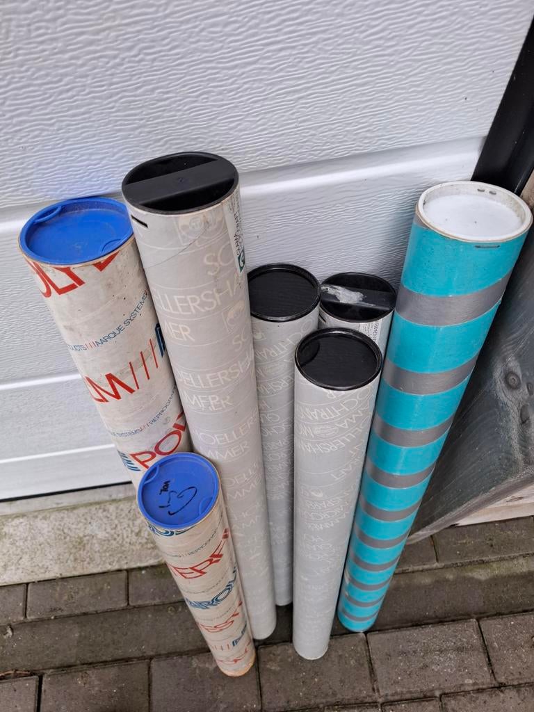 Kartonnen Kokers met Einddoppen, Ophalen, Zo goed als nieuw