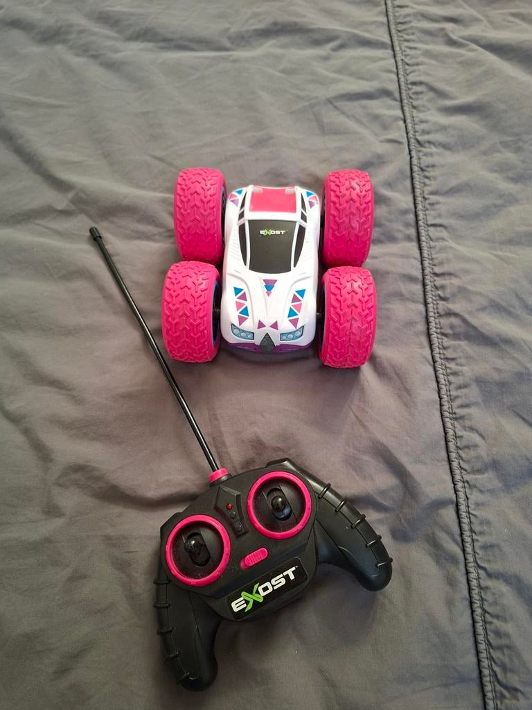 Exost 360 Mini Flip RC Auto - Roze/Wit, Elektro, Gebruikt, Auto offroad, Ophalen of Verzenden
