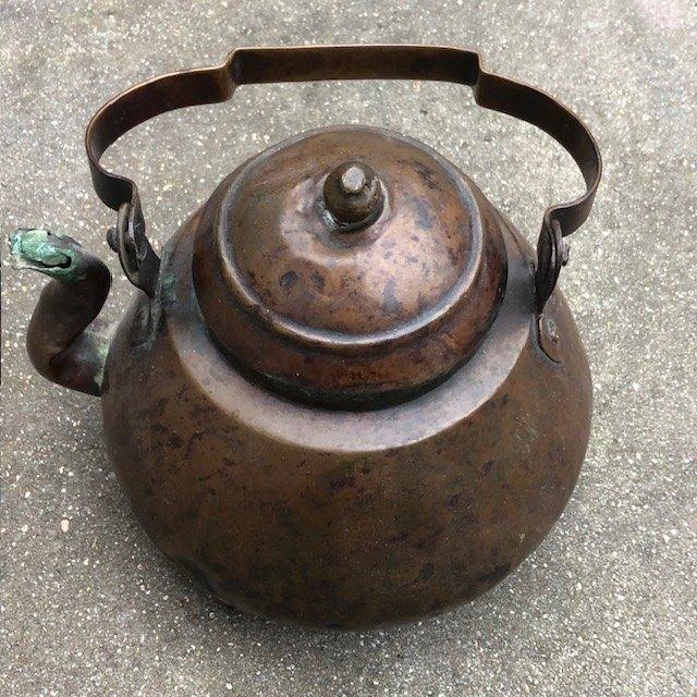 Antieke koperen waterketel, z.g. appèlketel, Antiek en Kunst, Antiek | Koper en Brons, Ophalen of Verzenden, Koper