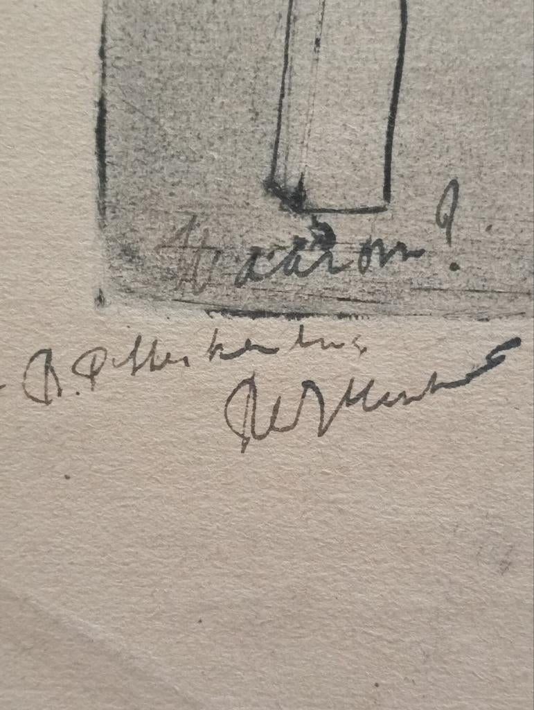 Ets Surrealisme staande Vogel, Ophalen of Verzenden